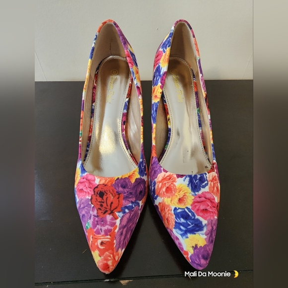 Dream Pairs Tayler Floral High Heels Size 11 - Picture 5 of 9
